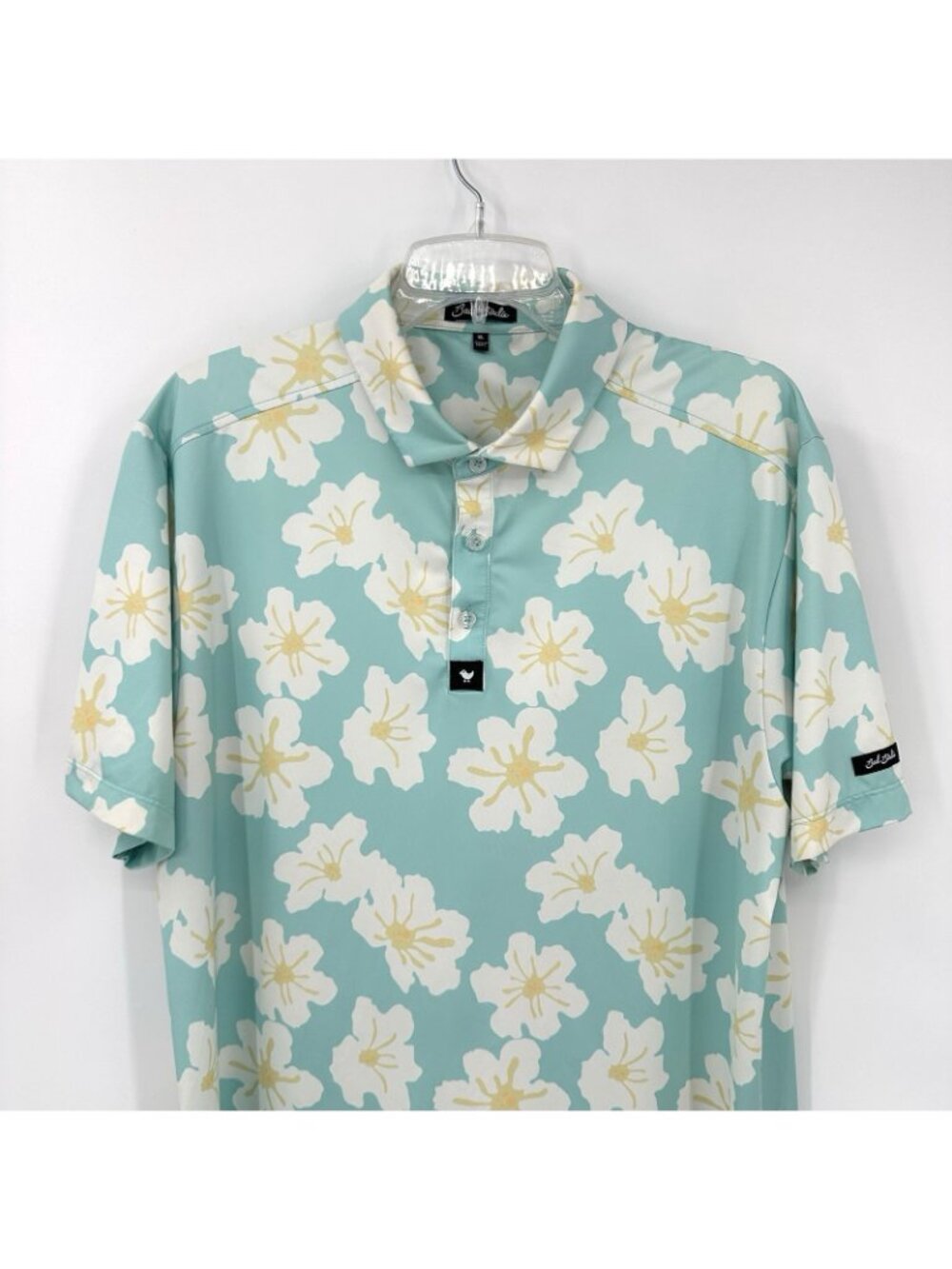 BAD BIRDIE superbloom floral performance golf polo shirt XL short sleeve - Picture 3 of 10